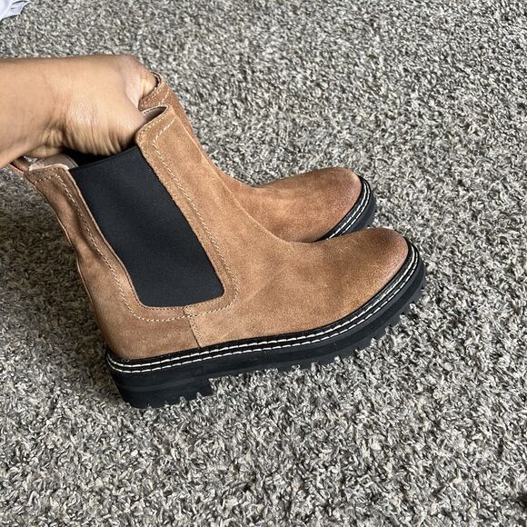 Nubuck Boden Brown and Black Chelsea Boots size 38 - Picture 3 of 7